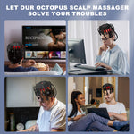 Load image into Gallery viewer, KTS Electric Head Massager Octopus Massager 20 Contracts 5 Modes Scalp Massager 2 Extra Long Contract Red Light Therapy Device  Amaijoin
