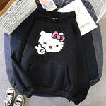 Load image into Gallery viewer, Women 90s Y2k 2000s Hoodies Hello Kitty Hip Hop Hoodie Sanrio Sweatshirt Clothes Tops Sweatshirt Clothing Streetwear  Amaijoin
