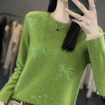 Load image into Gallery viewer, 2024 New Cashmere Sweater Women O-Neck Fashion Pullover Winter And Autumn Basic Cashmere Sweater Women  Amaijoin
