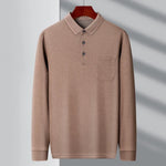 Load image into Gallery viewer, New Men&#39;s Casual Long Sleeve Polo Shirt Fashion Solid Color Top  Amaijoin
