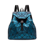 Carregue a imagem no visualizador da Galeria, Women Geometric Backpack Bags Matte Female Drawstring Backpacks For Teenage Girls Bagpack Bag Ladies Holographic Daily Backpack  Amaijoin
