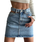 Load image into Gallery viewer, Women Fashion New Split High Waist Denim Skirt Summer Comfortable Daily Wrap Hip Half-body Dress Female Casual Trend Streetwear  Amaijoin
