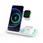 Load image into Gallery viewer, Wireless Charger 3 in 1 For iPhone 15 14 13 12 Pro Max 11 15W Fast Charging Dock Station For Apple Watch Airpods Induction Stand  Amaijoin
