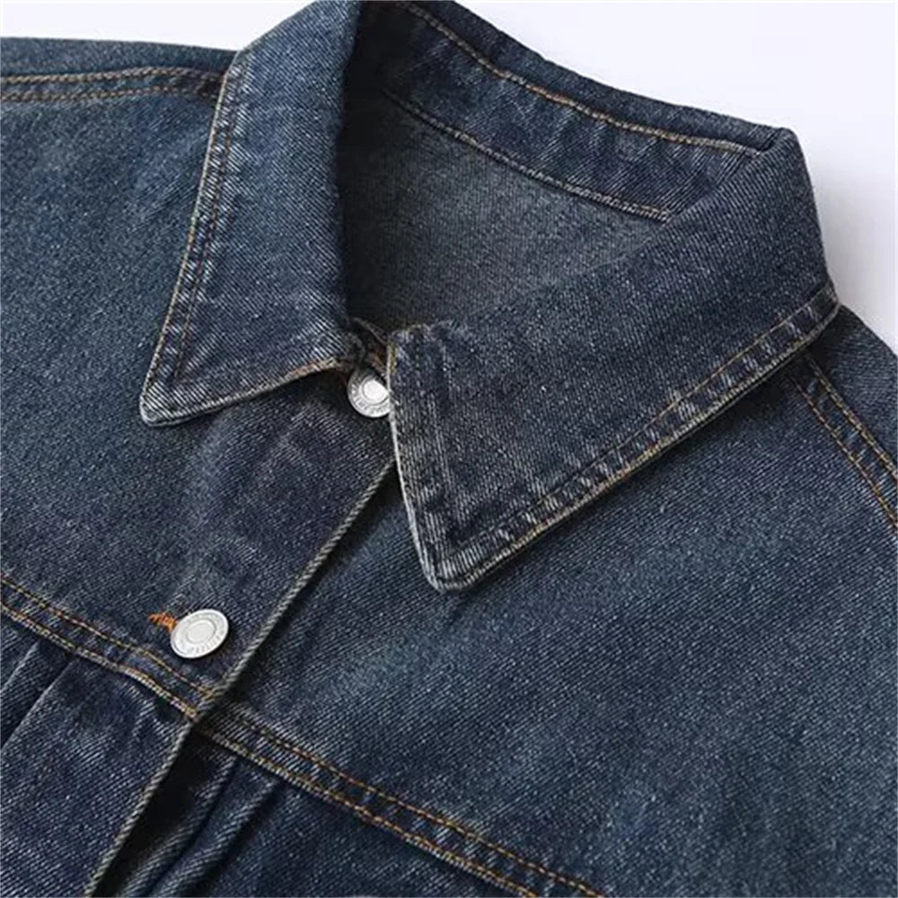 2024ZAR * Spring/Summer New Women's versatile loose and versatile heart-shaped pocket denim jacket jacket  Amaijoin