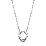 Load image into Gallery viewer, Pandora Logo Pavé Circle Collier Necklace 925 Silver Pavé 45CM Ring Simple Fashion Chain For Women Elegant Jewelry Gift  Amaijoin
