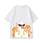 Load image into Gallery viewer, ZAZOMDE Summer Men Tee Korean Fashion Retro Loose Letter Cartoon Tiger Short-sleeved Cotton T Shirt Oversized Tops Unisex Tees  Amaijoin
