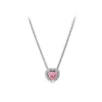 Load image into Gallery viewer, New 925 sterling silver classic dazzling heart-shaped multi circular pendant necklace fits design original charm beaded DIY gift  Amaijoin
