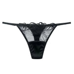 Load image into Gallery viewer, BirdTree 93%Real Silk Sexy G-String, Women&#39;s Lace Embroidery Thong, Transparent Erotic T-back, 2024 Spring Summer New P41942QM  Amaijoin
