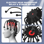 Load image into Gallery viewer, KTS Electric Head Massager Octopus Massager 20 Contracts 5 Modes Scalp Massager 2 Extra Long Contract Red Light Therapy Device  Amaijoin
