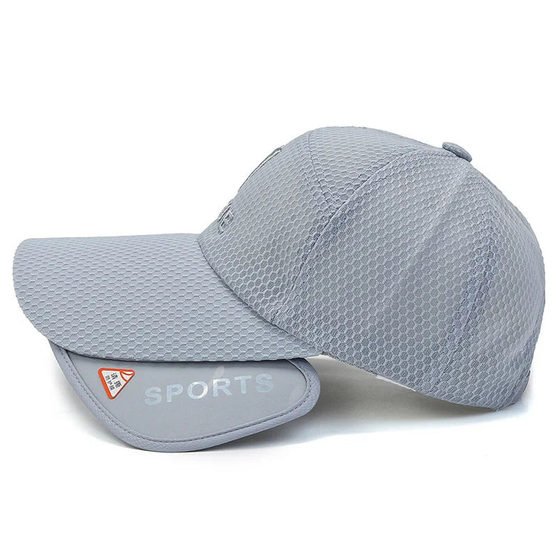 4.13 Inch Long Brim Sun Visor Hat Women Adjustable Golf Cap with Retractable Brim and Reflective Strip UV Protection Beach Hat  Amaijoin