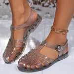 Load image into Gallery viewer, Women&#39;s Summer PVC New Fashion Hollow Out Wearing Beach Flat Casual Flat Sandals  Amaijoin
