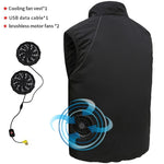 Load image into Gallery viewer, Men Summer Air Conditioning Clothing Fan Cooling Vest 2022 New USB Charging Cooling Sport Man Outdoor Solid Color Coat Plus Size  Amaijoin
