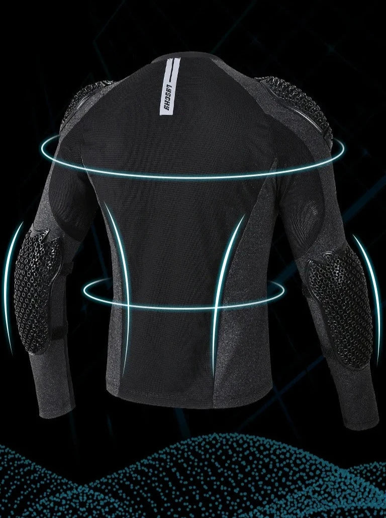 LYSCHY Motorcycle Jacket Men Full Body Armor Breathable Mesh Motorcycle Chest Armor Motocross Racing Protective Gear Moto Jacket  Amaijoin