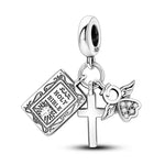 Carregue a imagem no visualizador da Galeria, Charms Plata De Ley 925 Evil Blue Eyes Silver Sun Star Elk Dinosaur Flower Charm of Original Fits Women Anniversary DIY Jewelry  Amaijoin
