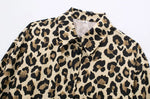 Load image into Gallery viewer, TRAF-Long Sleeve Leopard Shirts for Women, Button-up Blouses, Animal Print, Chic Tops, Female Fashion  Amaijoin
