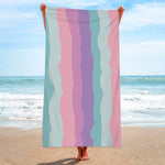 Load image into Gallery viewer, Microfiber Beach Towel Rainbow Striped Pool Towels Quick Dry Towel Summer Beach Towels Swimming Towel for Adults Kids  Amaijoin
