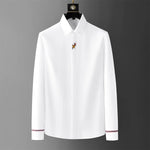 Load image into Gallery viewer, Brand Clothing Luxury Embroidery Shirts Men Long Sleeve Slim Fit Casual Shirts High-quality Business Social Party Tuxedo Blouse  Amaijoin
