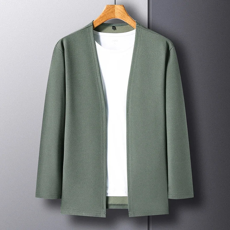 New Men's Long Sleeved Cardigan Jacket Casual Fashion Top  Amaijoin