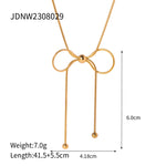 Load image into Gallery viewer, Youthway Stainless Steel Bow Necklace Tarnish Free Fashion Jewelry for Women High Quality Accessories Gift 2024  Amaijoin
