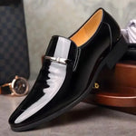 Load image into Gallery viewer, Luxury Business Oxford Leather Shoes Men Breathable Patent Leather Formal Shoes Plus Size Man Office Wedding Flats Male Black  Amaijoin
