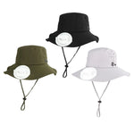 Load image into Gallery viewer, Fan Cooling Hat Breathable Fisherman Hat with Fan for Women Adults Climbing  Amaijoin
