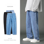 Load image into Gallery viewer, Men&#39;s Straight Jeans Spring Summer New Classic Style Elastic Waist Loose Drape Fashion Y2k Trousers Male Streetwear  Amaijoin
