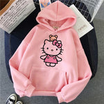 Load image into Gallery viewer, Women 90s Y2k 2000s Hoodies Hello Kitty Hip Hop Hoodie Sanrio Sweatshirt Clothes Tops Sweatshirt Clothing Streetwear  Amaijoin
