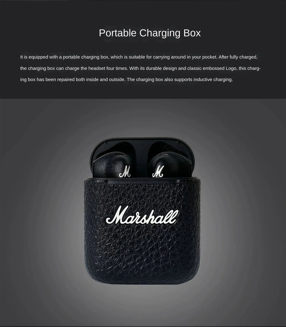 MARSHALL MINOR III True Wireless Bluetooth Headset in Ear Noise Reduct Earbuds HiFi Subwoofer Sports Music Game Headphones  Amaijoin