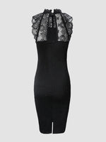 Load image into Gallery viewer, Glitter Contrast Lace Party Dress  Amaijoin
