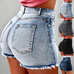 Load image into Gallery viewer, Solid Cotton Denim Shorts for Women Clothing 2024 Summer Street Style High Waist Sexy Jeans Female Casual Korean Y2K Crop Pants  Amaijoin
