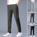 Carregue a imagem no visualizador da Galeria, Chic Trousers Slim Fit Men Trousers Pockets Anti-wrinkle Men Summer Pants  Daily Wear  Amaijoin
