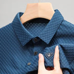 Load image into Gallery viewer, Luxury fashion waffle short sleeve T-shirt men&#39;s 2023 summer high-end brand ice silk breathable casual business lapel polo shirt  Amaijoin
