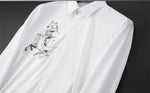 Load image into Gallery viewer, Luxury Horse Embroidered Shirt for Men Long Sleeved Slim Fit Casual Shirt High Quality Business Social Banquets Dress Shirts  Amaijoin
