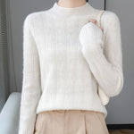 Load image into Gallery viewer, 2023 Autumn/Winter New 100% Merino Wool Women&#39;s Pile Neck Sweater Jumper Fashion Women&#39;s Sweater Warm Turtleneck Sweater Top  Amaijoin
