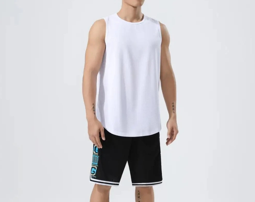 Men's Sleeveless Basketball Sports T-Shirt Quick Drying Breathable Tank Top For Running Training Marathon Fitness Vest Sportwear  Amaijoin