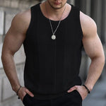 Load image into Gallery viewer, Summer New Men&#39;s Sleeveless T-shirt Sleeveless Slim Knit Vest Men&#39;s Tank Top Sexy Hollow Through Men&#39;s Vest FugeesTee Sportswear  Amaijoin
