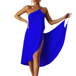 Load image into Gallery viewer, Casual Midi Dress Midi Dress Stylish Women&#39;s Beach Dress Sleeveless Off Shoulder Bikini Cover-up with Cross Wrapped for Vacation  Amaijoin
