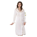 Load image into Gallery viewer, BirdTree, 19MM 100%Real Silk Pajamas Dress, Women Long Sleeve Lace, Sexy Loose Sleepwear, 2024 Summer New Nightgown P439103QM  Amaijoin
