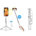 Load image into Gallery viewer, Wireless Bluetooth Selfie Stick Foldable Portable Tripod with Fill Light Shutter Remote Control for Android iPhone Smartphone  Amaijoin
