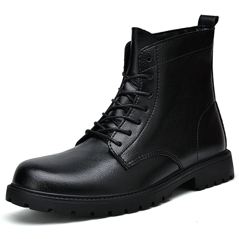 Genuine Leather Boots For Men Winter Shoes Plus Size 38-47 Ankle Boots  Amaijoin