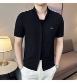 Load image into Gallery viewer, Men&#39;s Summer High Quality Casual Short-sleeved Shirts/Male Slim Fit Lapel Fashion Business and Casual Shirt Plus S-4XL  Amaijoin
