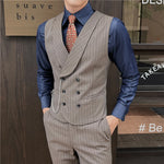 Load image into Gallery viewer, 4XL-M Brand Clothing Men&#39;s Spring High Quality Business Suit Vest/Male Slim Fit Stripe Double-breasted Blazers Vest Men&#39;s Dress  Amaijoin
