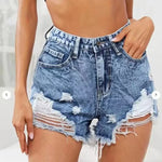 Load image into Gallery viewer, Slim Denim Shorts For Women&#39;s Summer Outerwear High-waisted Sports And Casual Ripped Trousers For Women&#39;s Loose Beach Pants  Amaijoin
