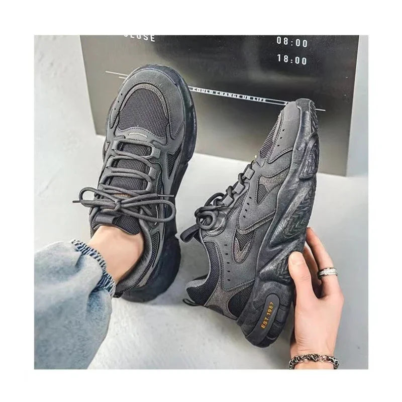 Winter 2023 Male Sneakers Thick Bottom Mens Tennis Shoes  Breathable Sport Sneaker for Men Outdoor Running Basketball Trainers  Amaijoin