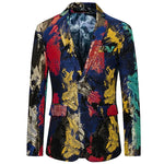 Load image into Gallery viewer, 2023 Fashion New Men&#39;s Casual Boutique Business Holiday Flower Suit / Male Slim Floral Blazer Jacket Coat  Amaijoin
