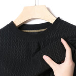 Load image into Gallery viewer, New Men&#39;s Casual Jacquard Long Sleeved Round Neck T-shirt Fashion Top  Amaijoin
