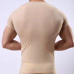 Load image into Gallery viewer, Men&#39;s Sheer Undershirts Man Ice Silk Mesh See through Basics Shirts Sexy Fitness Bodybuilding Underwear  Amaijoin
