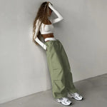 Load image into Gallery viewer, Y2k Baggy Pants Women Cargo Pants Sports Wide Leg Pants Drawstring Joggers Female Streetwear Solid Casual High Waisted Trousers  Amaijoin
