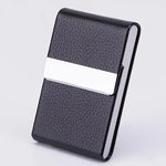 Load image into Gallery viewer, Business Card Holder PU Leather Business Card Case Name Cards Wallet Slim Metal Pocket Card Organizer Gifts for Men Women Office  Amaijoin
