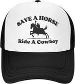 Load image into Gallery viewer, Save a Horse Ride a Cowboy Hat Unisex Adjustable Summer Outdoor Adult Baseball Cap Trucker Hat for Women Men Sun Protection  Amaijoin
